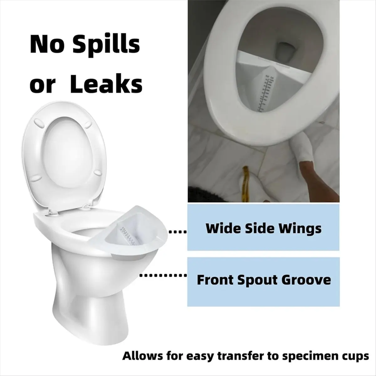 A75K 10Pcs Urine Collection Hat for Toilet-Female Urinal Stool Sample Collection, Toilet Hats,Urine Collector 32oz/1000cc