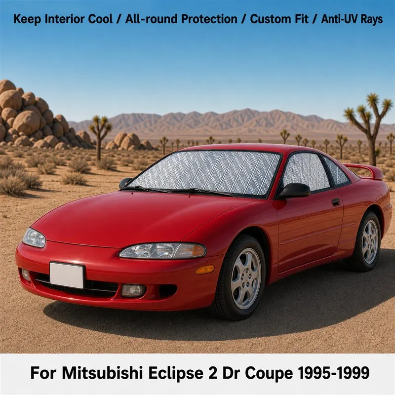

For Mitsubishi Eclipse 2 Dr Coupe 1995-1999 Full Set Car Window Sunshades UV Block Privacy Heat Insulated Foldable Car Curtain