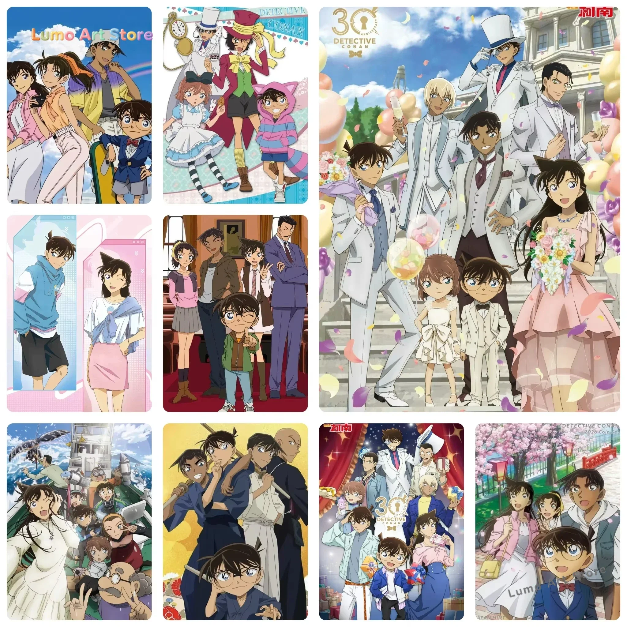 Detective Conan Diamond Painting Kit, Character Group Collage, Full Round Drill Rhinestone Mosaic DIY, Home Wall Decor Gift