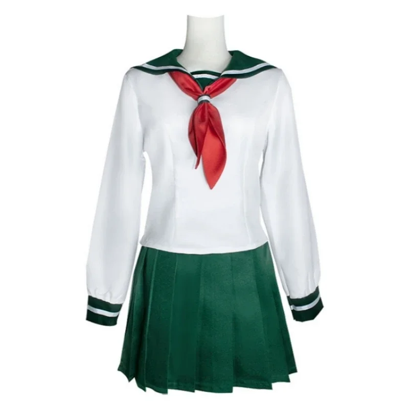 Anime InuYasha Sunime Higurashi Baju Seragam Wanita Kostum CosplayJK School Uniform Sailor Suit Halloween Party Clothing