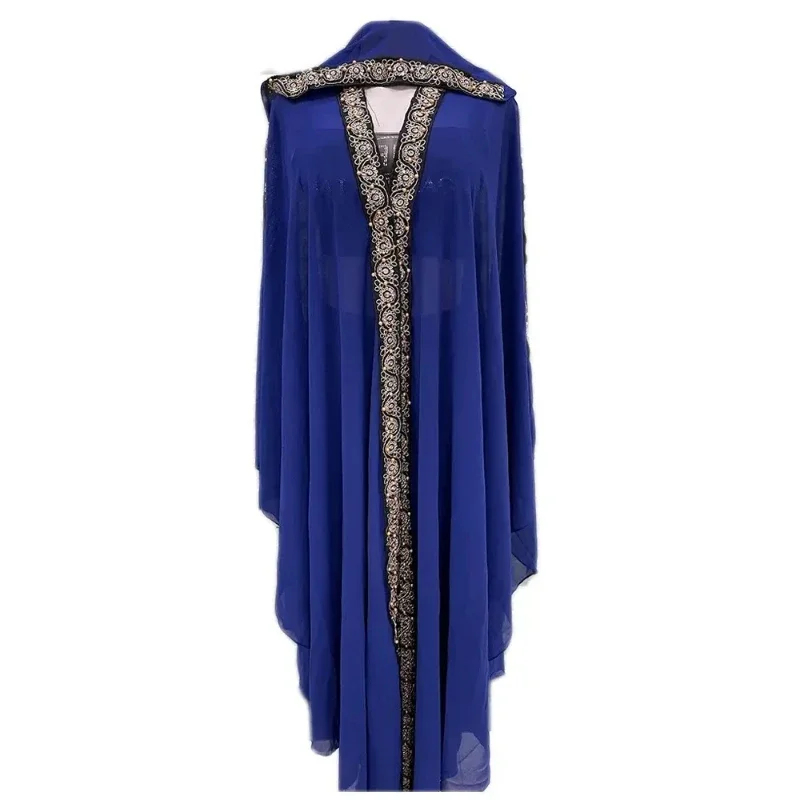 Abaya Marruecos Kaftan Dubai vestido largo con capucha manga de murciélago Kaftan Farasha mujeres musulmanas Kimono abierto africano Boubou vestido largo de noche