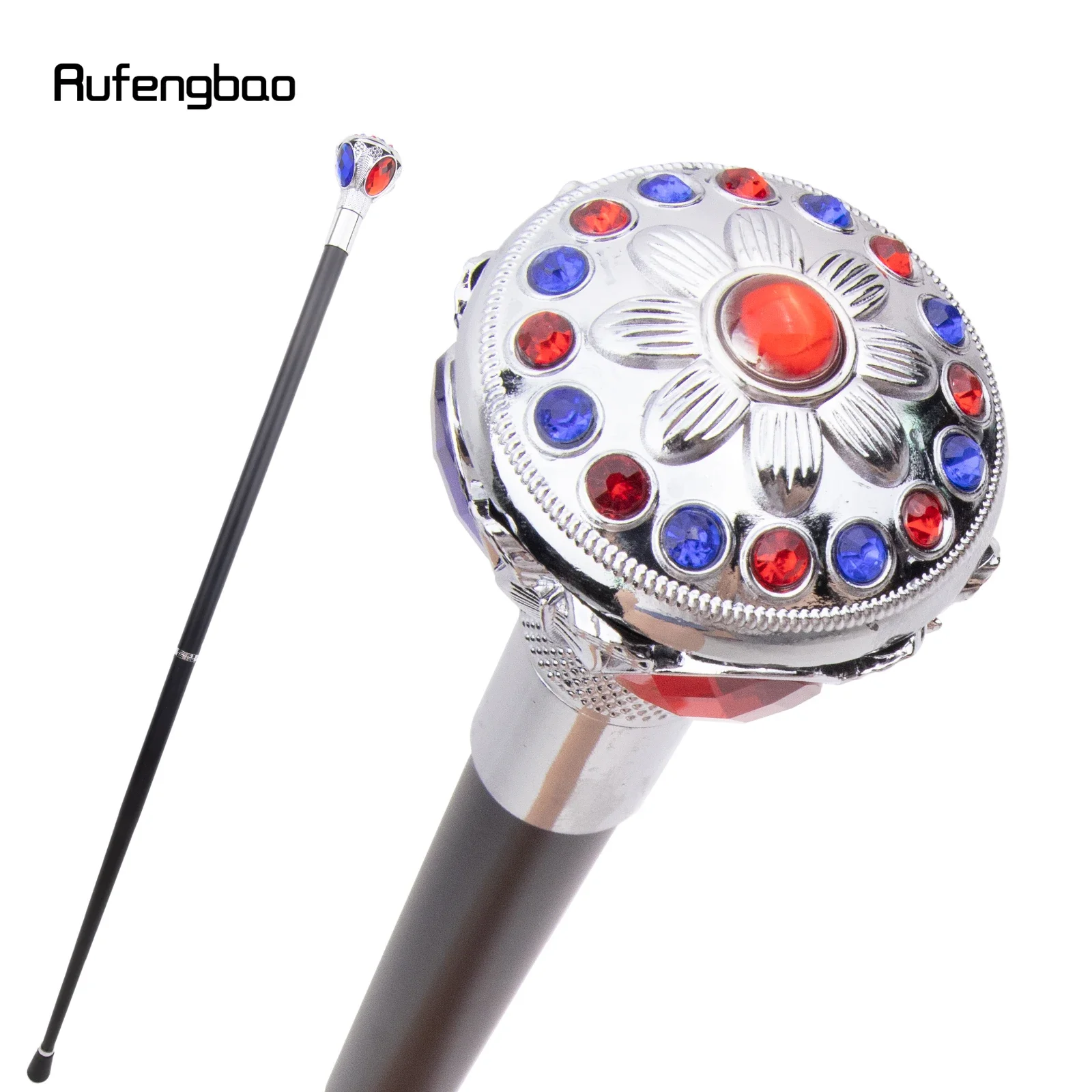 White Red Blue Flower Ball Fashion Walking Stick Decorative Stick Cospaly Vintage Party  Performance stage Cane  91cm