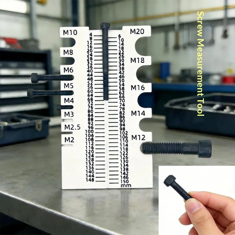 1PC Screw Nut Thread Checker Gauge Metric Bolt Size Measuring Tool Portable Gauge For M2 To M20 Bolts