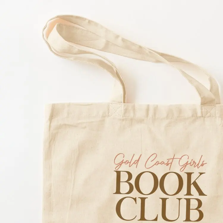 Gold Coast Girls Book Club - Pink Book Logo Tote Bag custom fabric bag sacs de shopping canvas bags free delivery bags