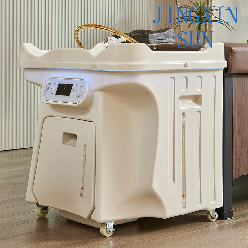 Mobile water storage type head treatment basin Shampoo bed grafting basin