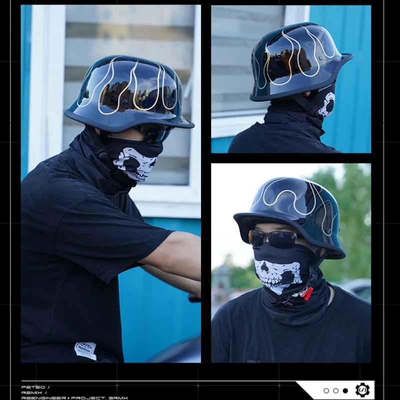 german motorcycle helmet with mask D.O.T. German- Dull Black – Daytona Helmets Made from High Impact ABS Plastic which is the Standard Material in the DOT Certified Helmet Industry The SCORPION PANZER MOTORCYCLE HELMET.