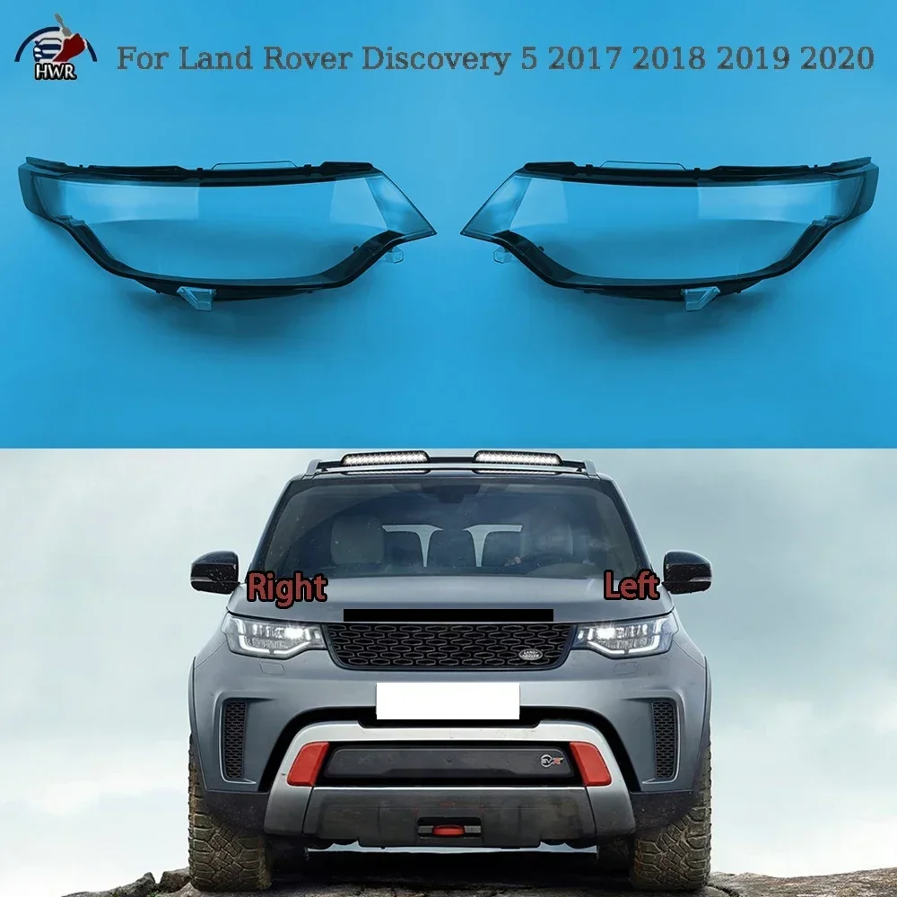 

For Land Rover Discovery 5 2017 2018 2019 2020 Auto Light Caps Car Lampshade Lamp Shade Front Headlight Cover Glass Lens Shell