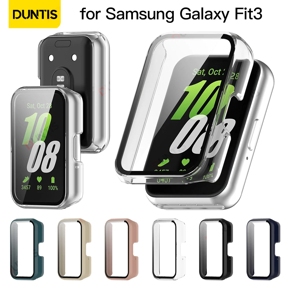 

2-IN-1 Protective Case With Tempered Glass for Samsung Galaxy Fit 3 Anti-scratch Screen Protector Cover Case forSamsung Fit3