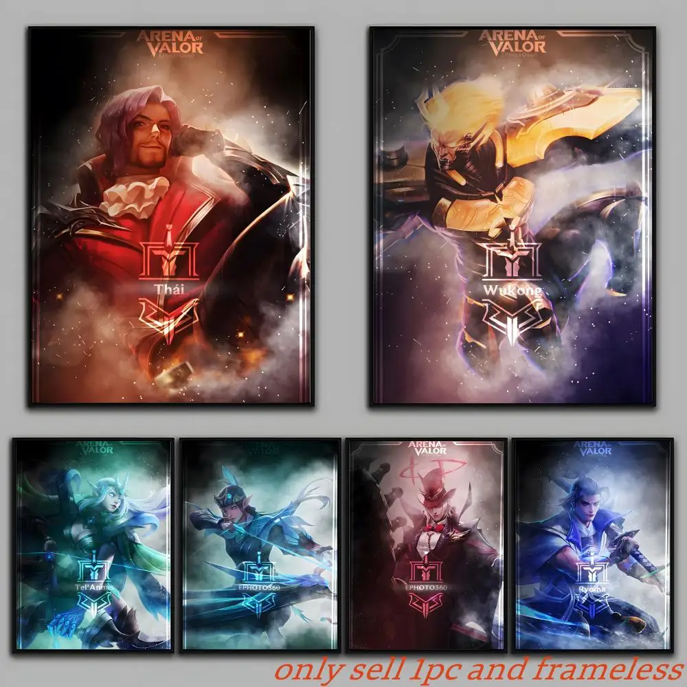 Popular Mobile Game Arena of Valor-V Poster Painting Prints Wall Art Picture Film Room Home Bar Cafe Decor Home  Mural