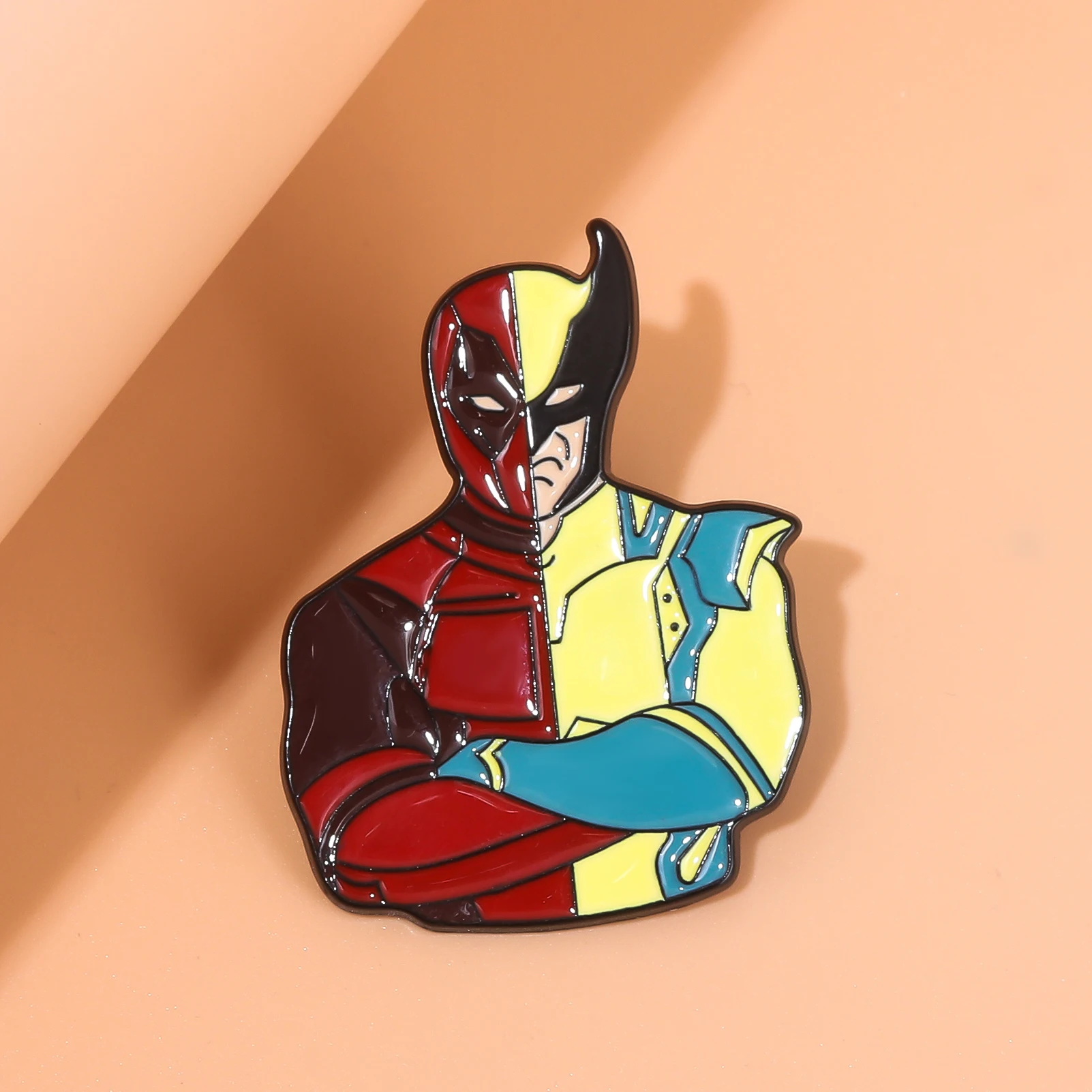 Movie Dead Hero Enamel Pin Brooch Best Friends Split Matching Figure Badge Brooches for Women Men Cosplay Jewelry Accessories