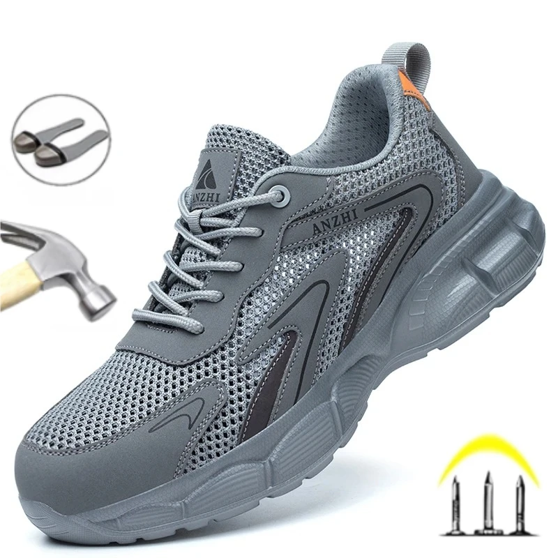 Summer 2025 Breathable Insulated Men Labor Protection Shoes Sneakers Lightweight Anti Piercing Construction Work Safety Boot
