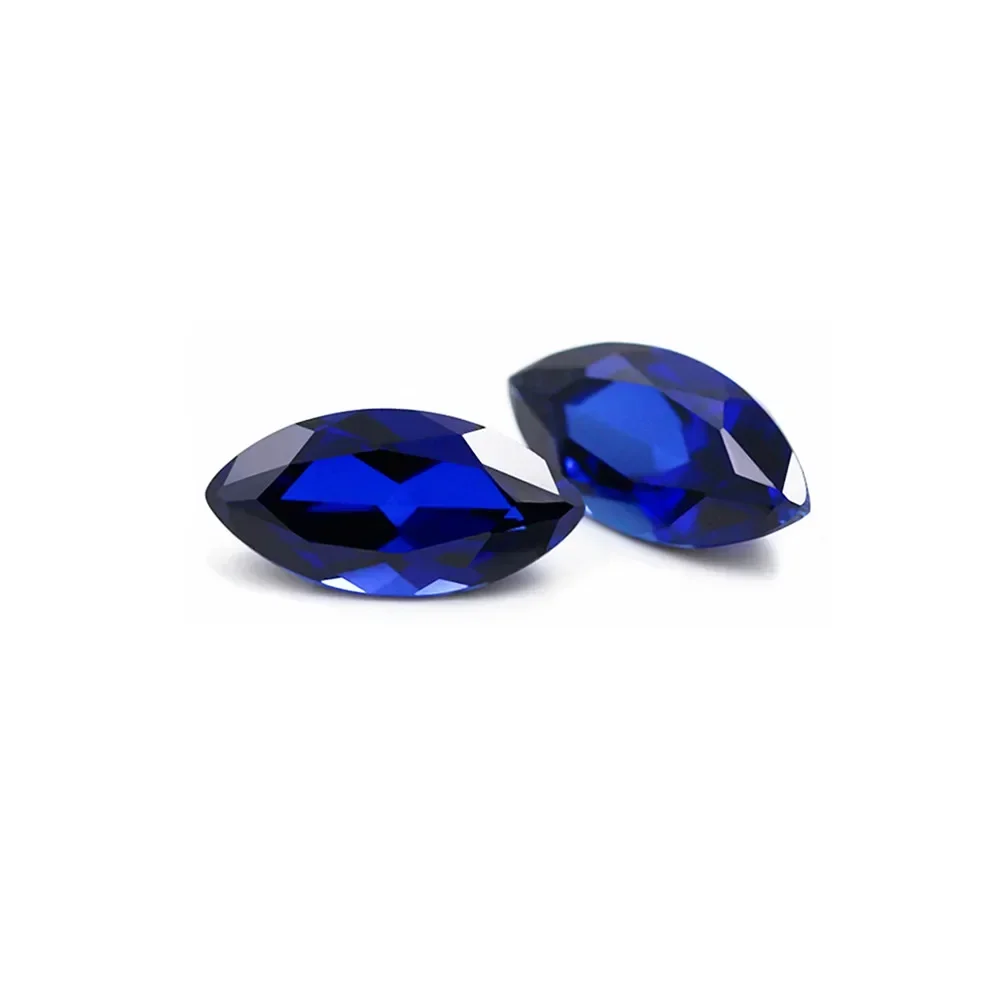 High Quality Marquise Cut Royal Blue Sapphire Faceted Sapphire Gem Mohs Hardness 9