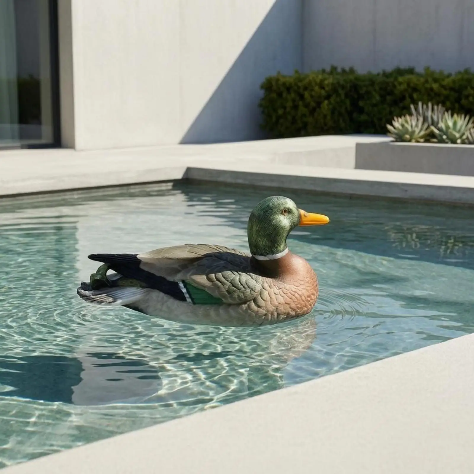 Floating Duck Ornament Molded Feature Floating Duck Sculpture Aquarium