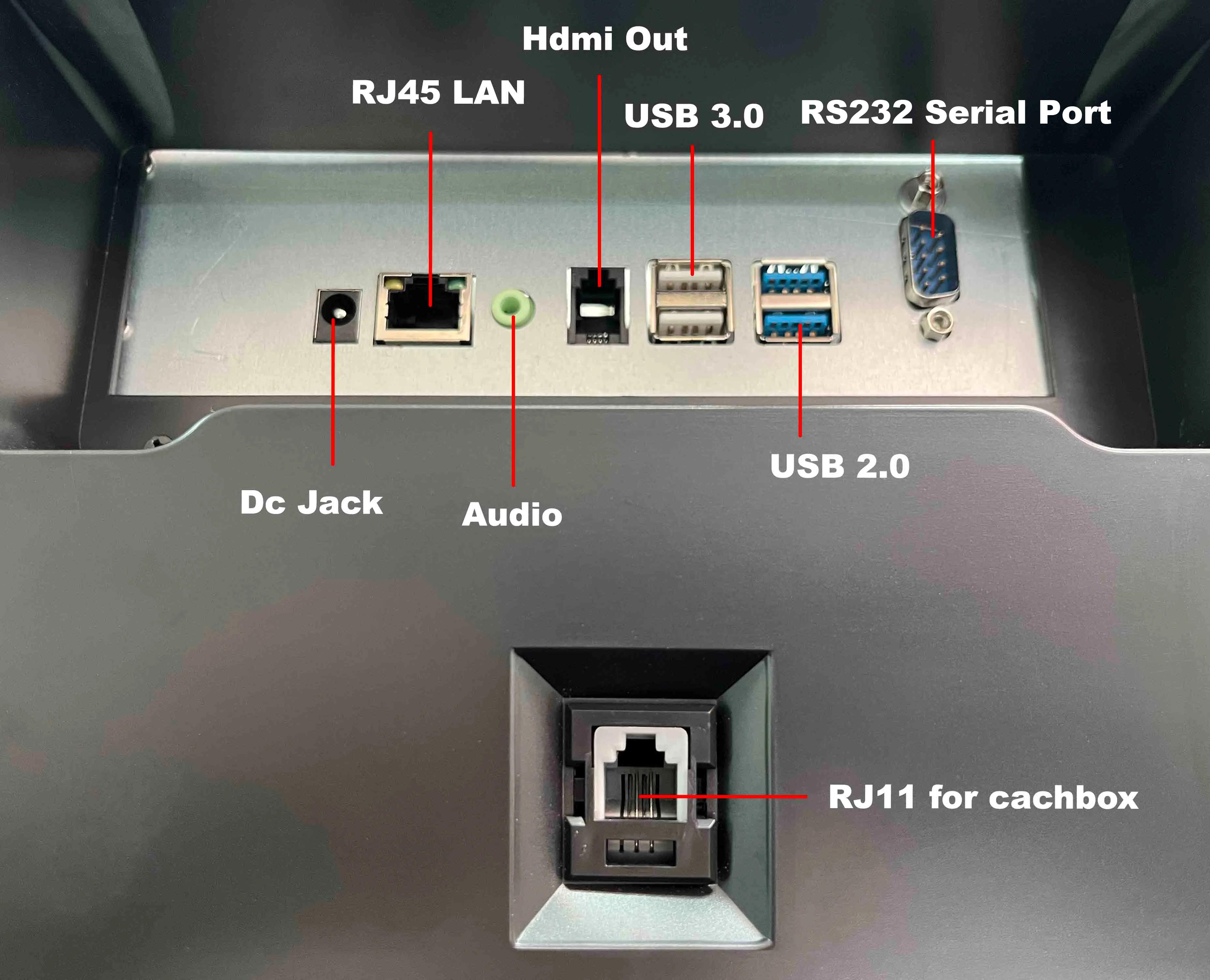 Imagem -06 - Android Desktop Pos com Wi-fi Mini Caixa Registadora Pos 58 Milímetros Impressora de 80 Milímetros 4g Mais 32g Rj11 Rj45 Bateria Ethernet 15 Polegada