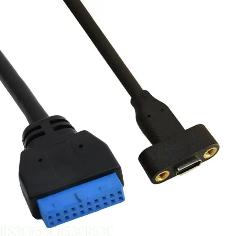 

R53C USB C to IDC20P Front Panel Header to USB C Type C Female to IDC20P Female Extension Cable 5Gbps Extension Cable