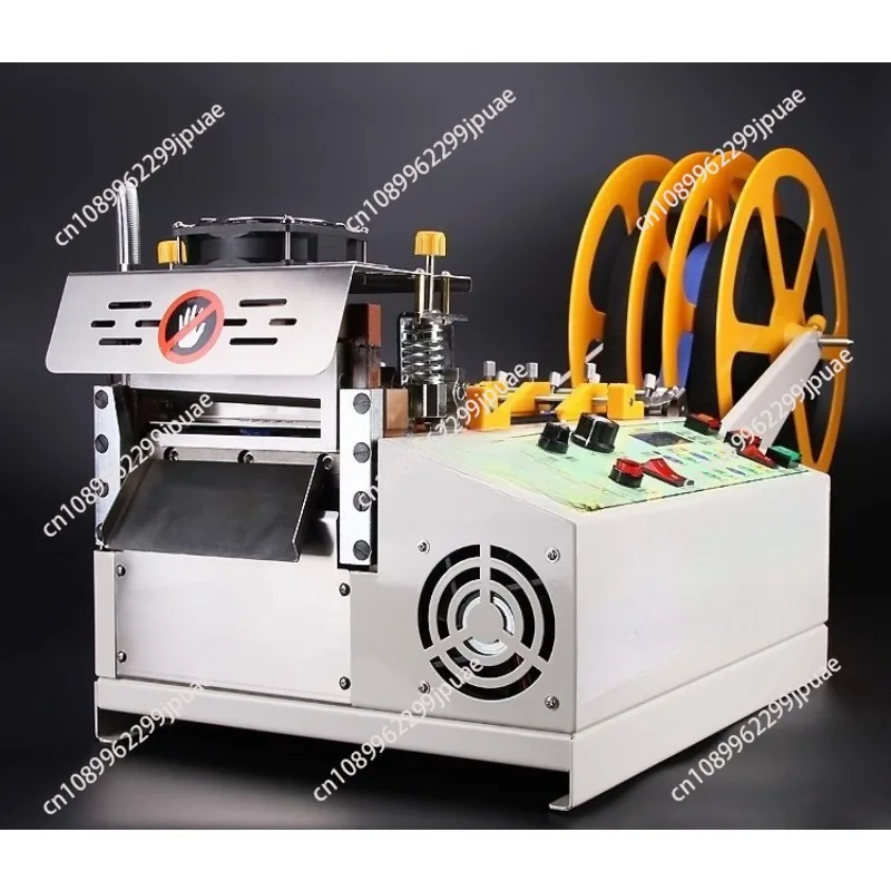 140T computer hot and cold Cloth belt cutting machine, magic adhesive tape zipper webbing machine elastic belt automatic cutting