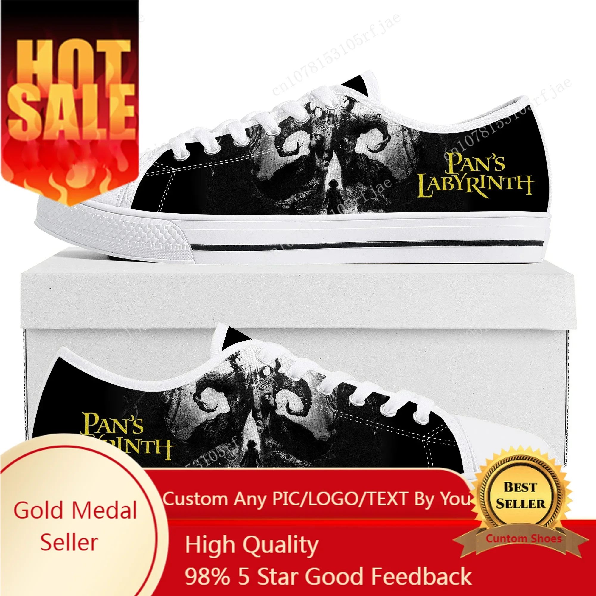 Pan's Labyrinth Low Top Sneakersh Hot 3D Game Womens Mens Teenager Fashion Canvas Sneaker Couple Custom Built Shoes