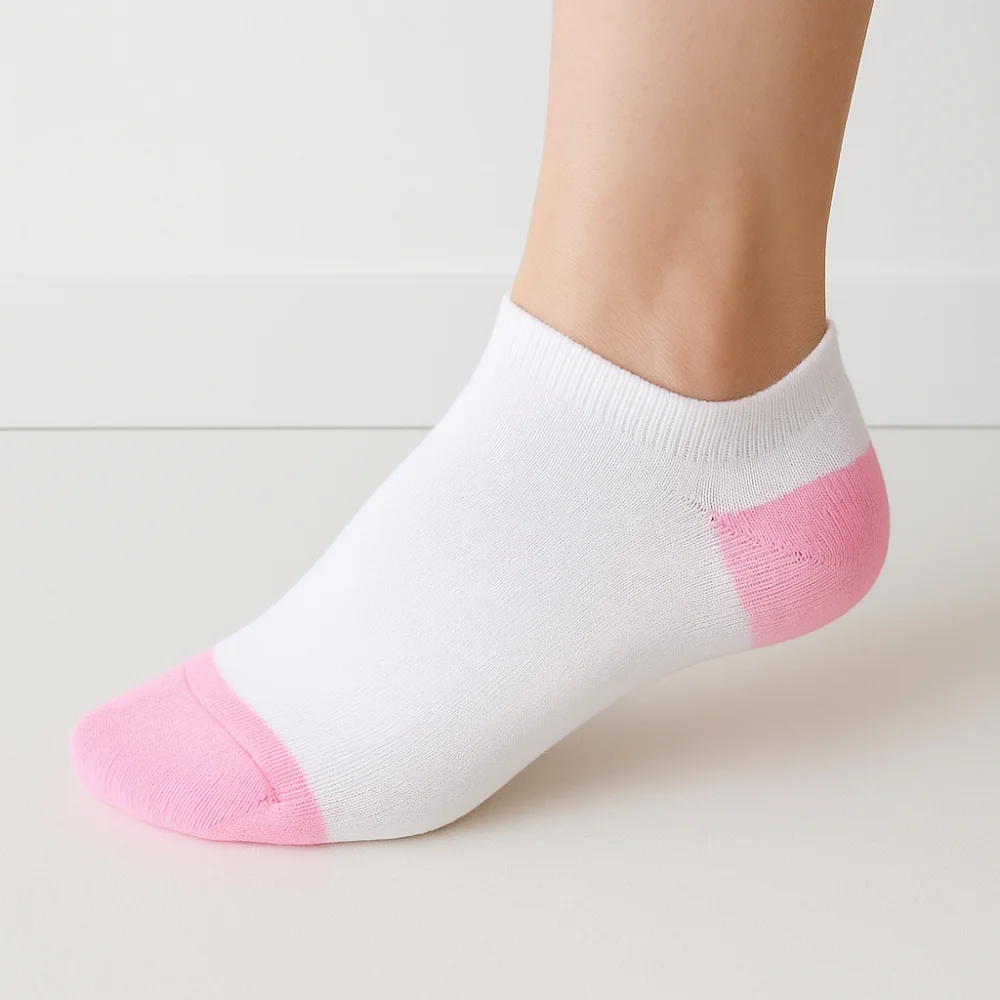 

10Pairs Patchwork Women Ankle Tube Socks Breathable Short Summer Boat Socks Sweat-Absorbing Non-slip Invisible Socks Student