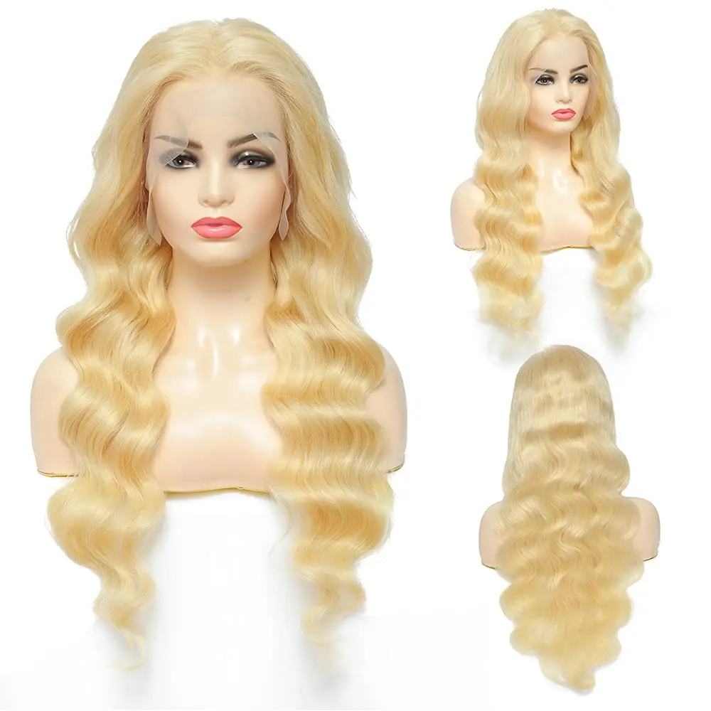 613 HD الدانتيل الباروكة الأمامية 200% الكثافة 13x4 شقراء الجسم موجة الدانتيل الجبهة الباروكات شعر الإنسان قبل قطعها غلويليس الباروكات للنساء