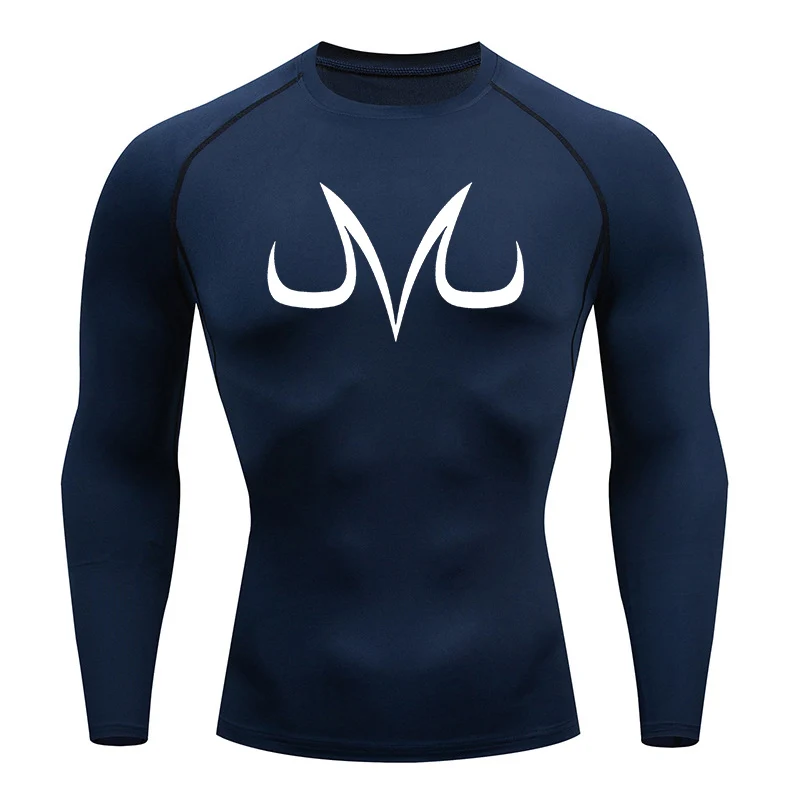 Stylish Graphic Compression Shirts for Men Long Sleeve Rash Guard Gym Workout Undershirt Baselayers Athletic Quick Dry Tees Tops