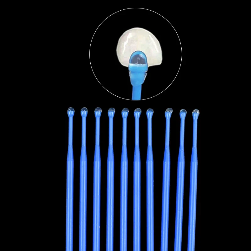 

20 шт. одноразовые стоматологические аппликаторы, клейкий наконечник, зубная корона, фарфоровый шпон, стоматологические материалы, кисть-аппликатор