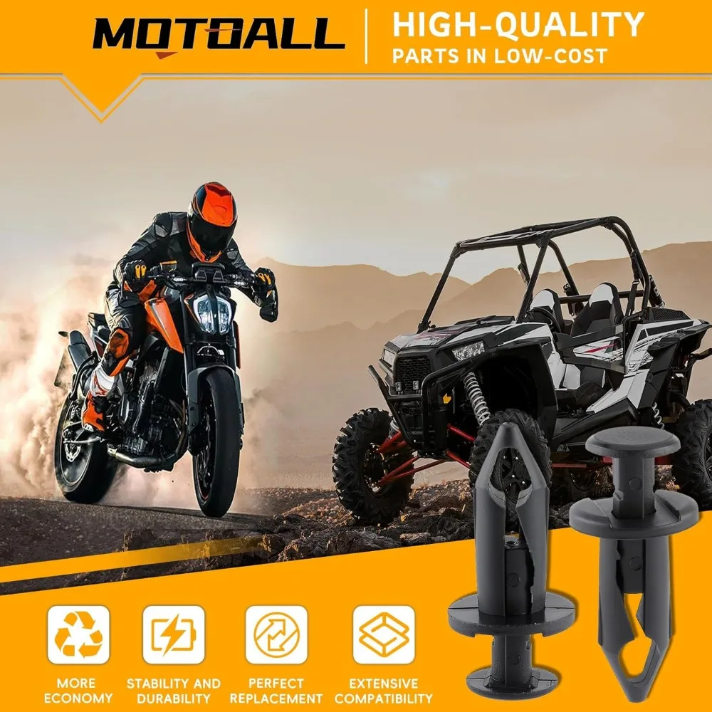 100X البلاستيك الحاجز السحابة برشام دفع كليب لقطع غيار الدراجات النارية ATV #2