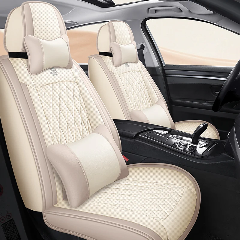 

Front Row Double Seat, Luxurious Pu Leather Full-Cover Car Seat Cover, Universal, Breathable and Wear-Resistant, Suitable for All Seasons, Fits the Seat Well, Easy to Clean and Maintain, with Three-Dimensional Side Support, Paired with Luxurious and Comfo