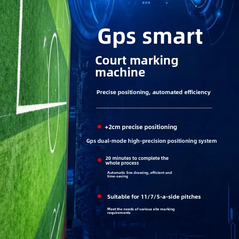 Scribing-free marking of the entire football field