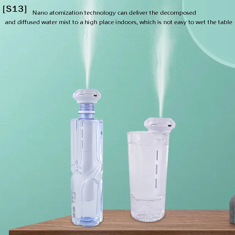 Mini Mineral Water Bottle Diamond Humidifier Portable USB Car Spray Home Desktop Hydrating Large Spray[Q]Q@