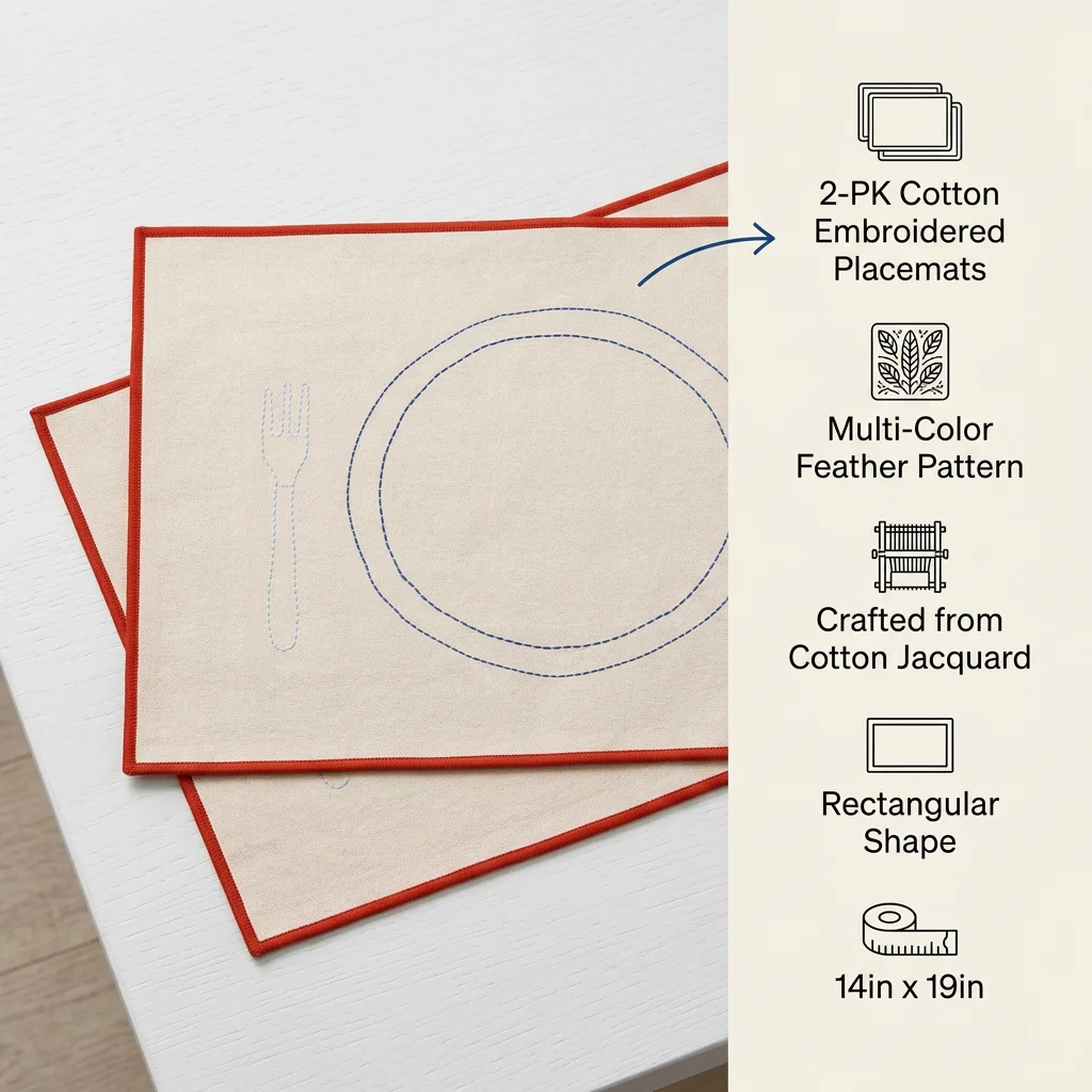 2026 Novo Conjunto de 2 Jogo d - Embroidery Kitchen avaliação e preço