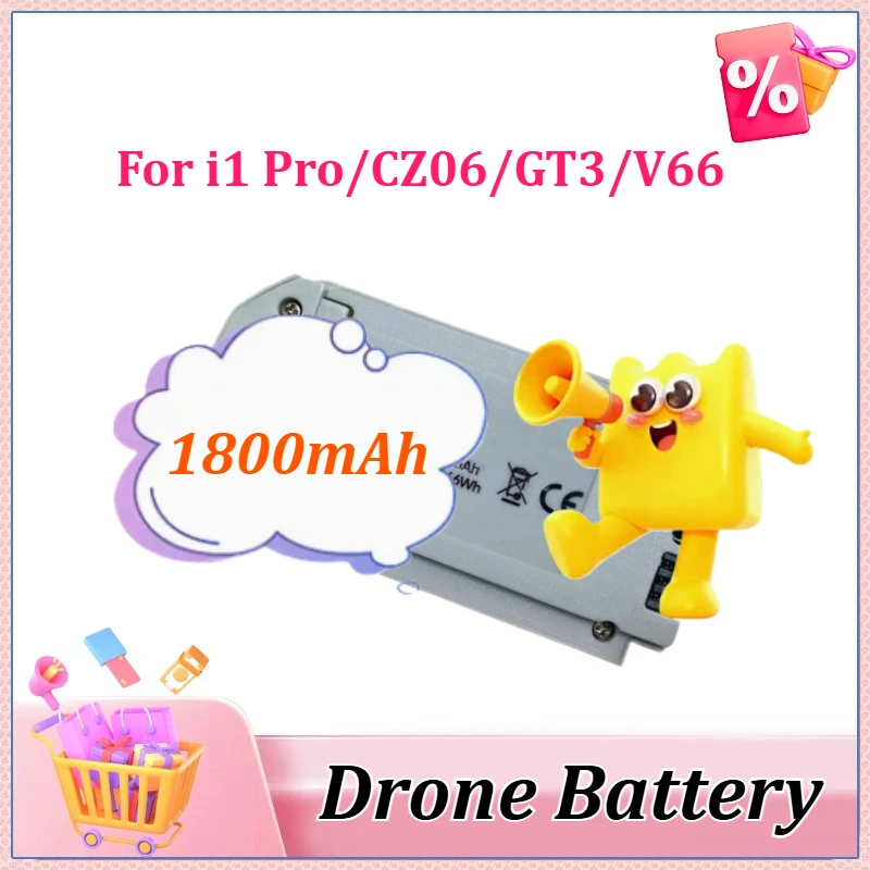 

New Replacement Drone Battery 3.7V 1800mAh for I1 Pro/V66/GT3/CZ06 RC Quadcopter Accessory Parts Powerful Replacement Batteries