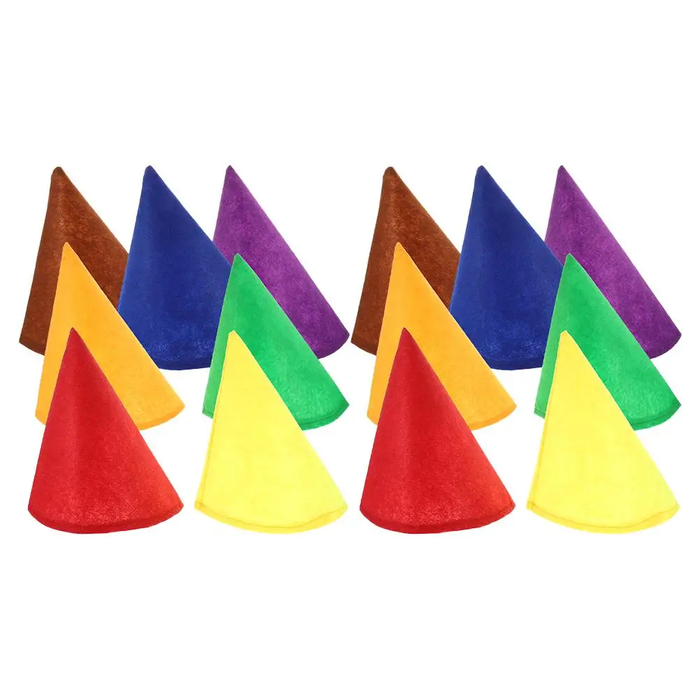 14 Pcs Dwarf Hat Birthday Party Christmas Gnome Hats Funny Cone Mini Decorative Props Elf Hat Halloween Cosplay Party