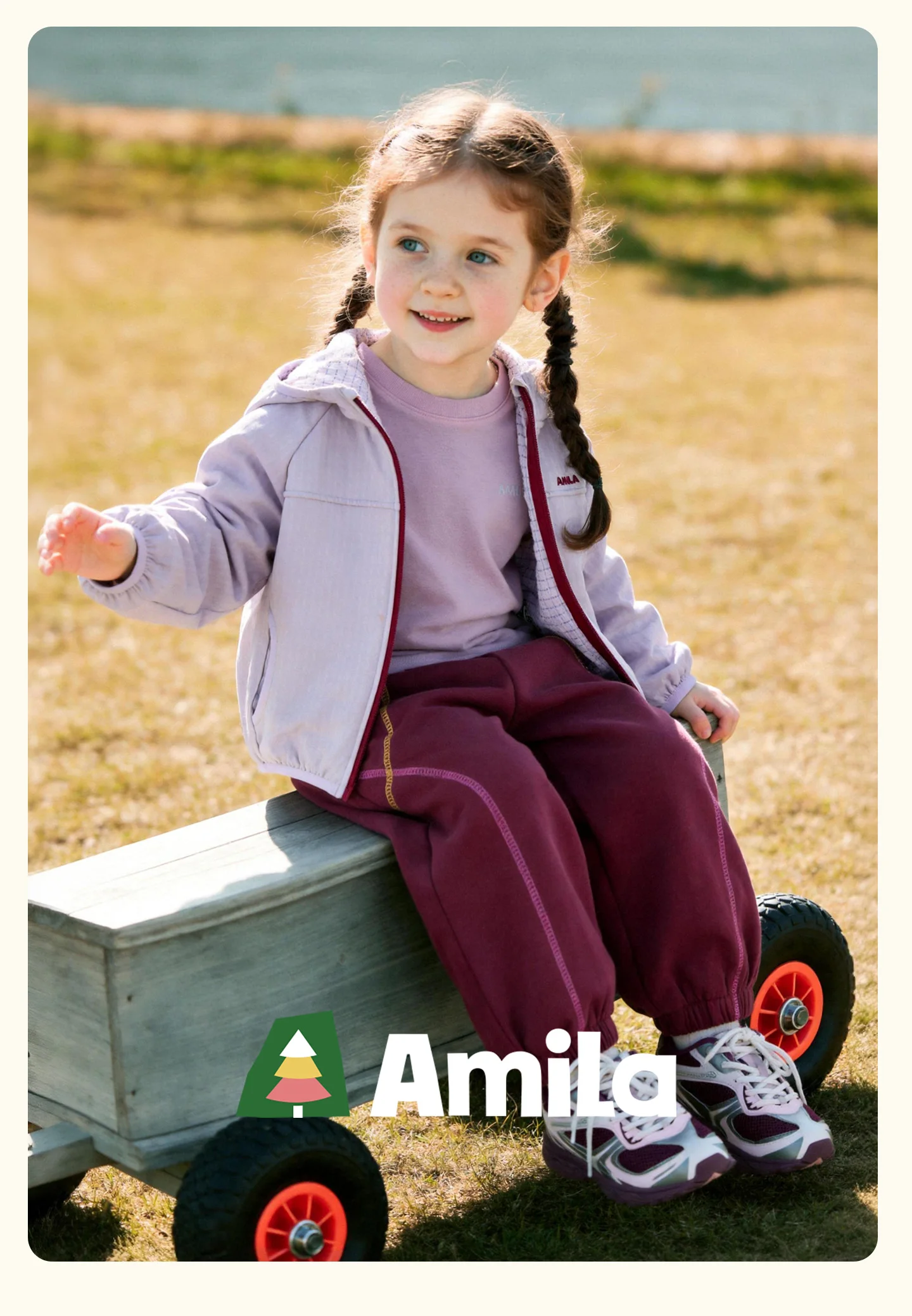 Amila 2026 Herbst Neue Kinder-Freizeithose Sportliche Hose mit Bündchen, Farbblock-Streifen, Marken-Stickerei, Modische, Bequeme Alltagshose – Detail 1
