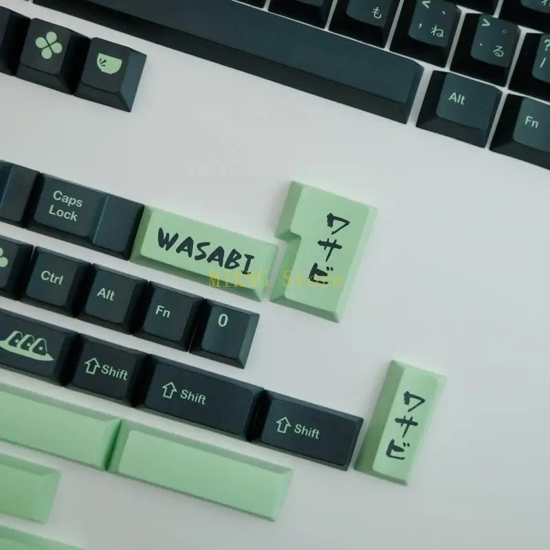 ملف تعريف الكرز PBT Keycaps Wasabi 142 Keycaps لصبغ لوحة المفاتيح الميكانيكية Subb أفضل بيع