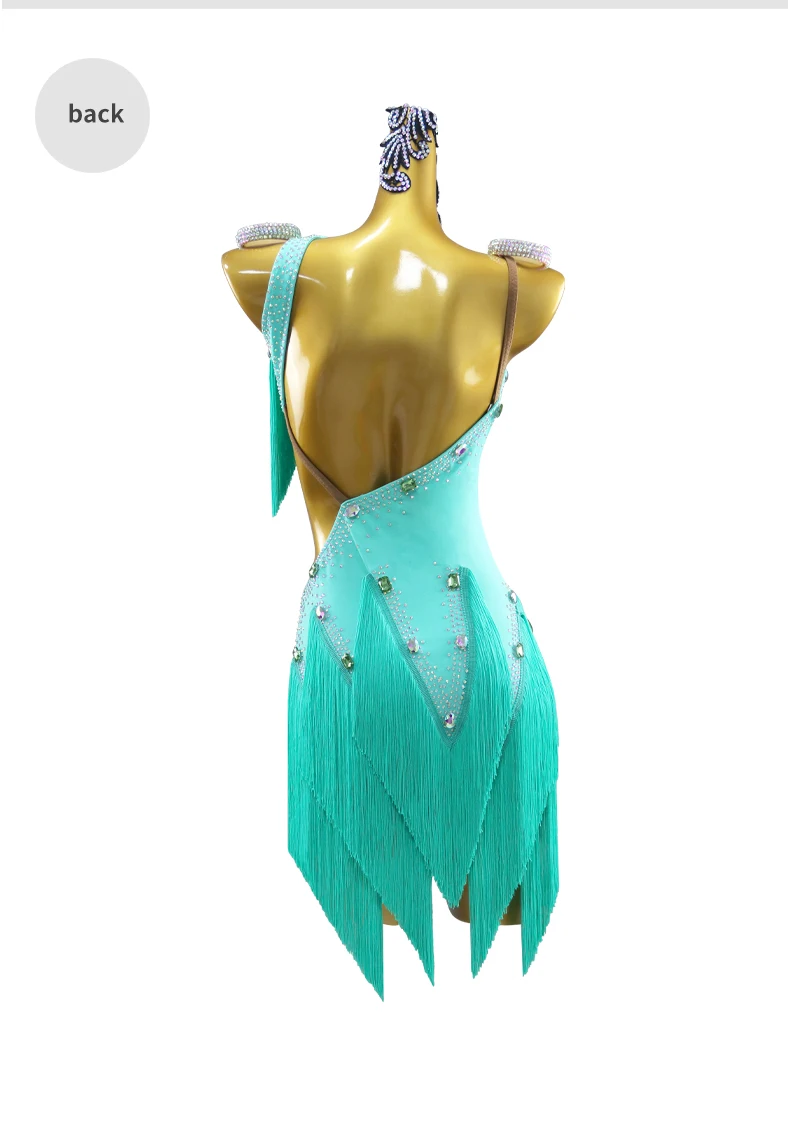 Lateinamerikanisches Tanzkleid für Wettbewerbe, Abschlussball 2026, Abschlussball-Outfits, Damen-Kostüme, Mädchen-Tanzkleidung, Sport, Amerikanisch, Erwachsene, Elegantes Karnevalskostüm – Detail 10