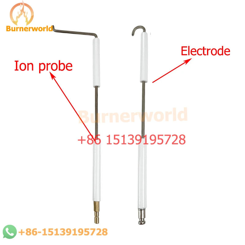 Ignition electrode and Ion probe Bentone BG300 BG400 burner ceramic electrode flame detection probe