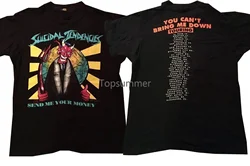 Tendências Suicidas Vintage Touring Camiseta, Envie-Me Seu Dinheiro, Preto, S 2XL