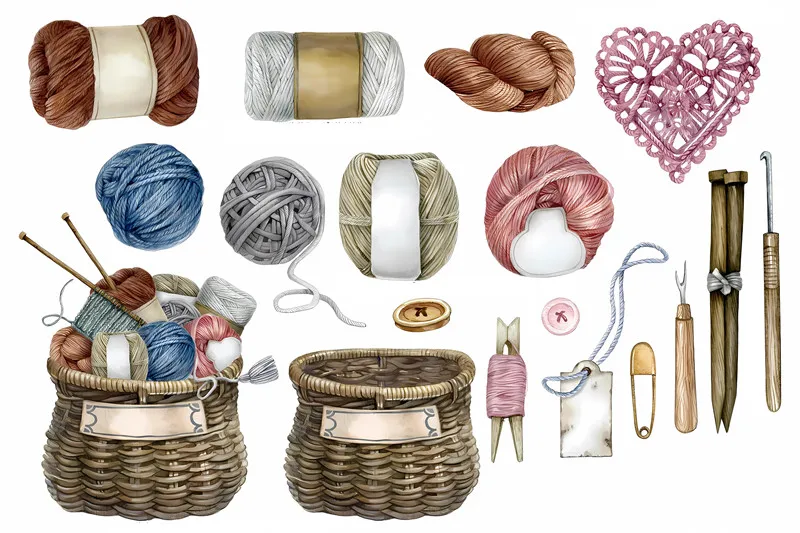 1Pack Wool Knitting Sticker DIY Craft Scrapbooking Album Junk Journal Decorative Stickers