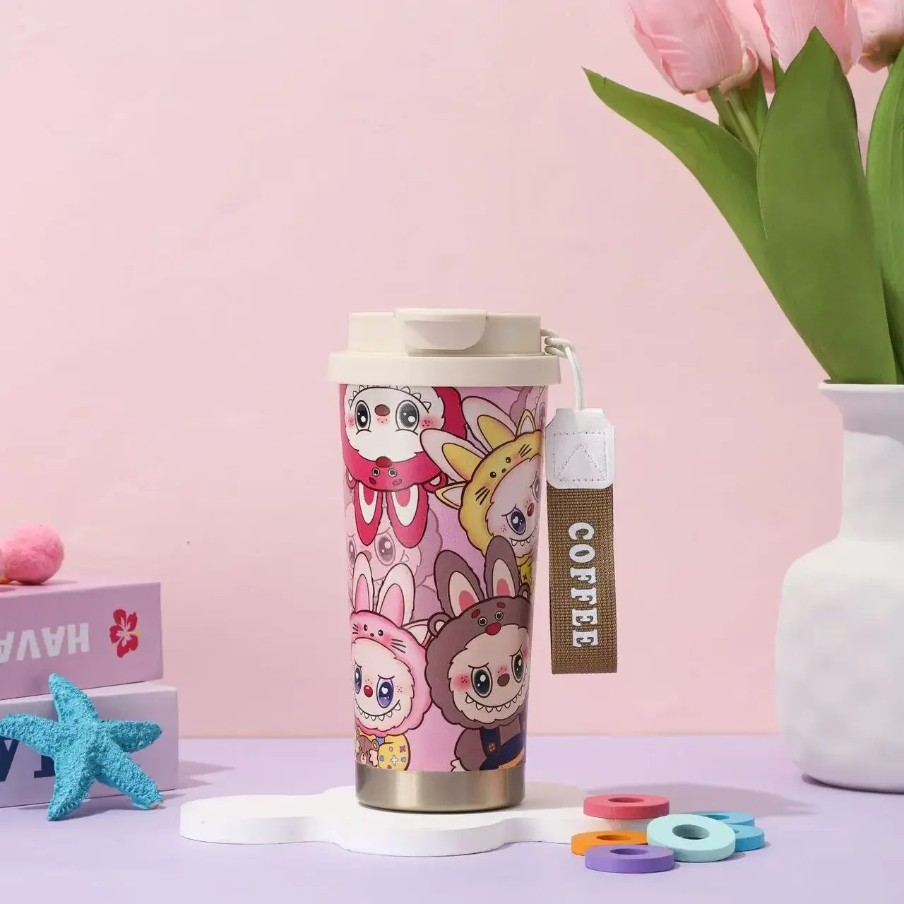 

Miniso304 stainless steel tumbler cartoon portable cup with high value is suitable for girls