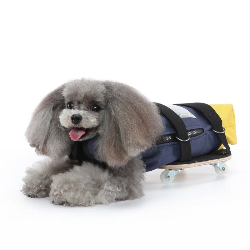 Limbs disabled dog lower body tow bag pulley elderly pet walking inconvenience assisted walking car