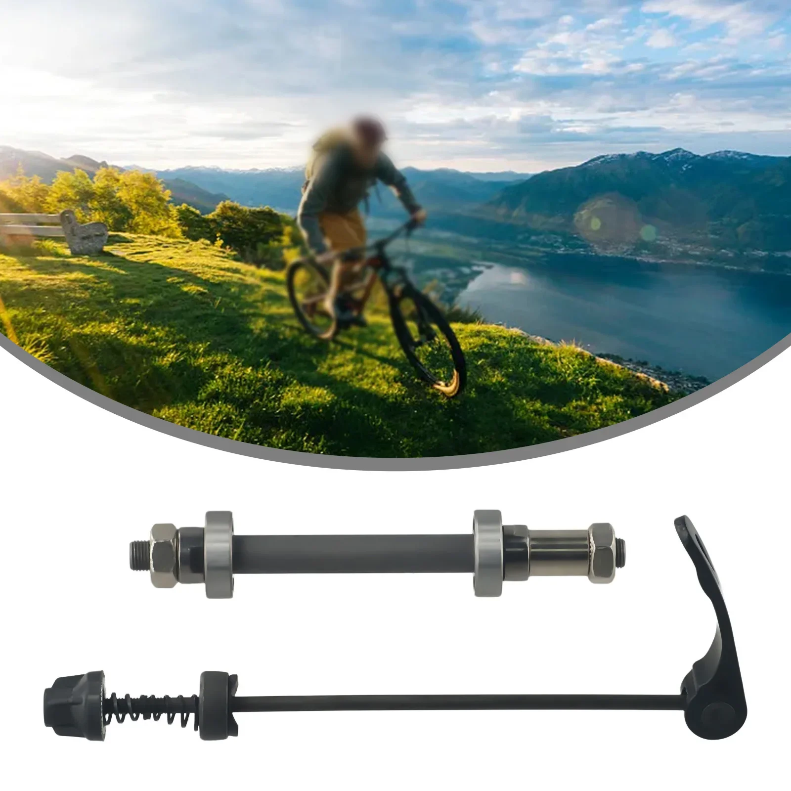 1 Set MTB Bike Bicycle Wheel Hub Front Rear Quick Release Axle With 2 Bearings Road Bike Quick Release Rod With Bearings