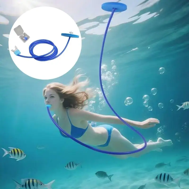 

U2JB Diving Snorkel Breathing Tube Respirator with Nose Clip for Swimming Diving