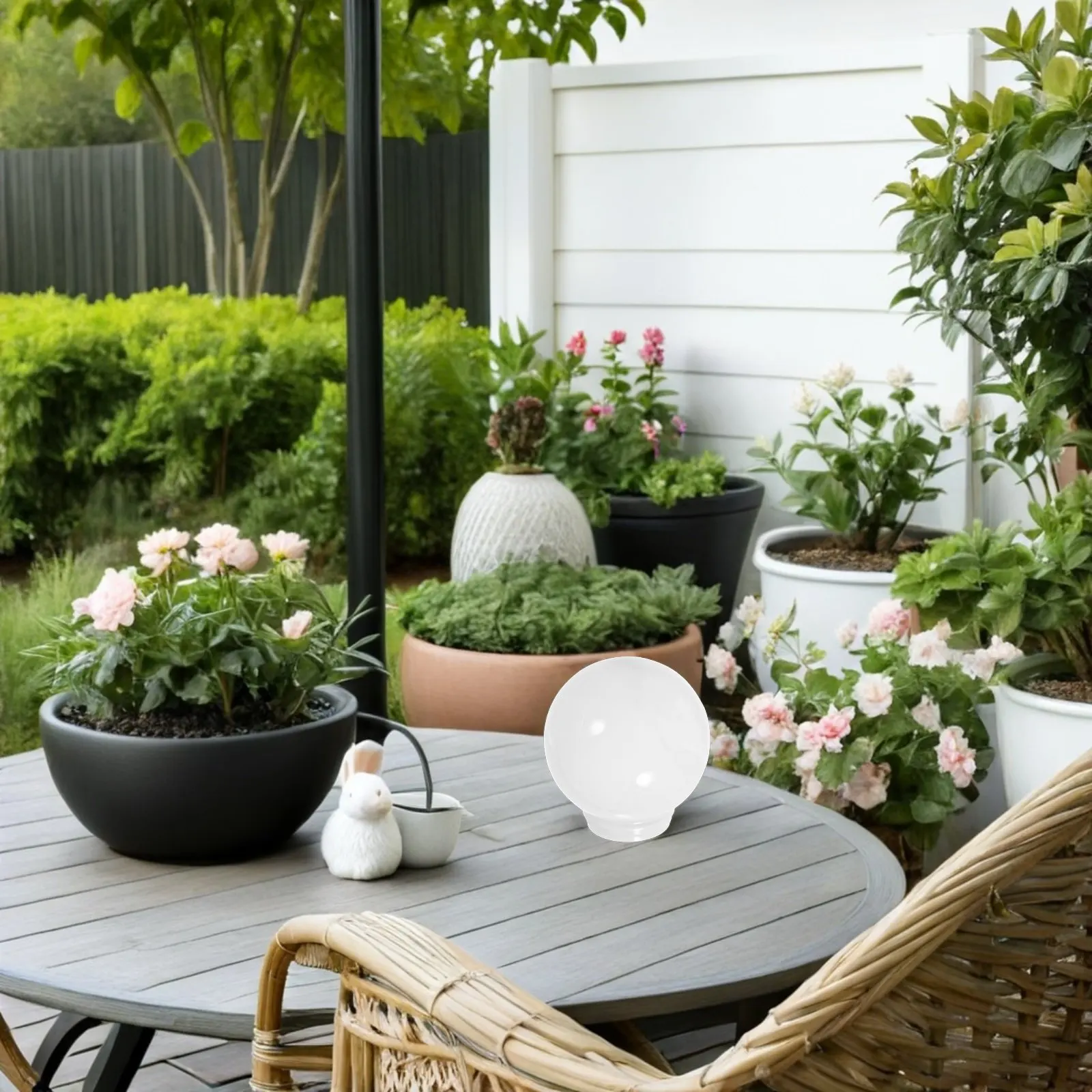 Round Spherical Acrylic Lamp Shade Cover Protective Lampshade Waterproof Design for Outdoor Wall Lamps Decorative Light Globe