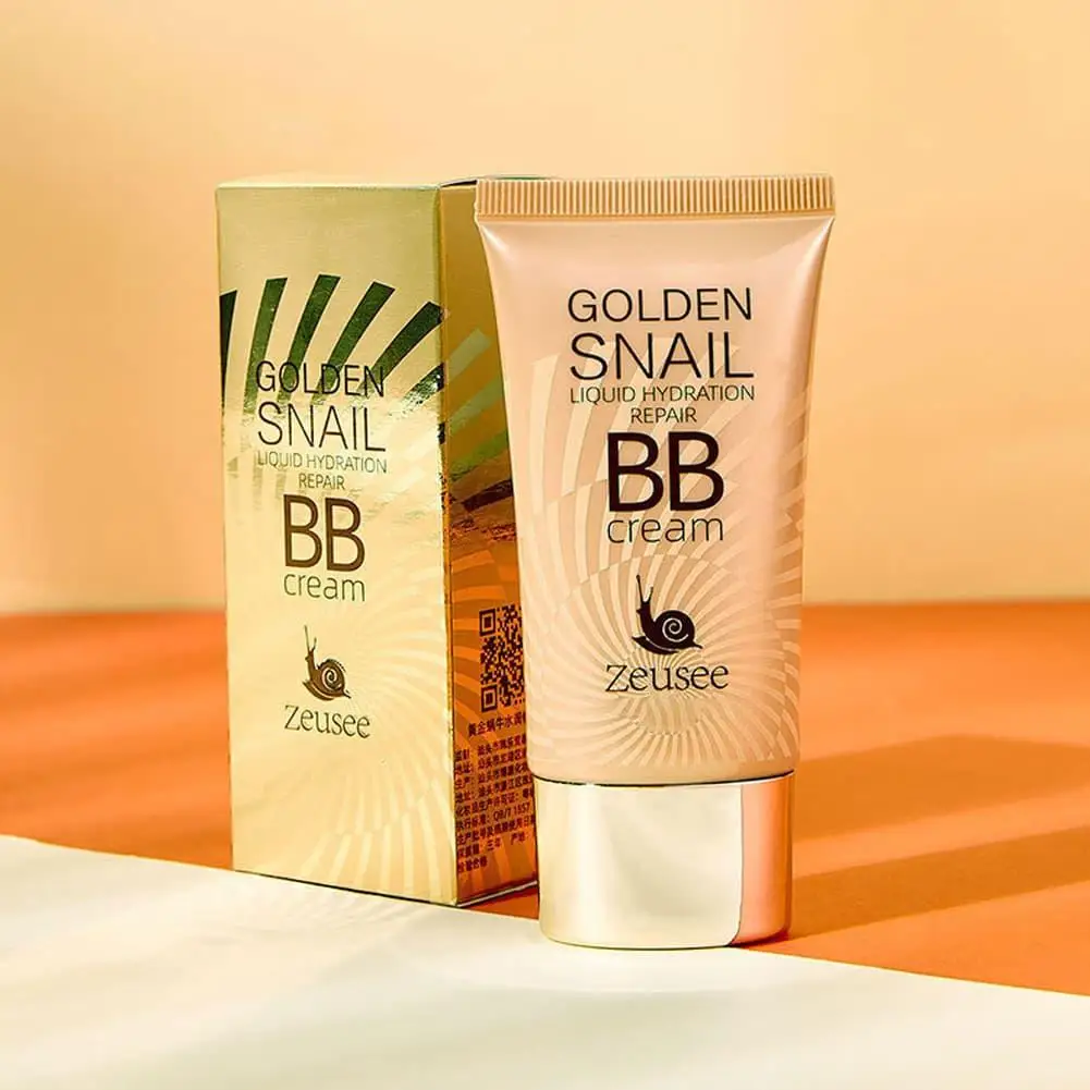 50ml Foundation Snail BB Cream 2colors Natural Moisturizing Concealer Long-Lasting Primer Makeup Nude Even Skin Tone Makeup Base