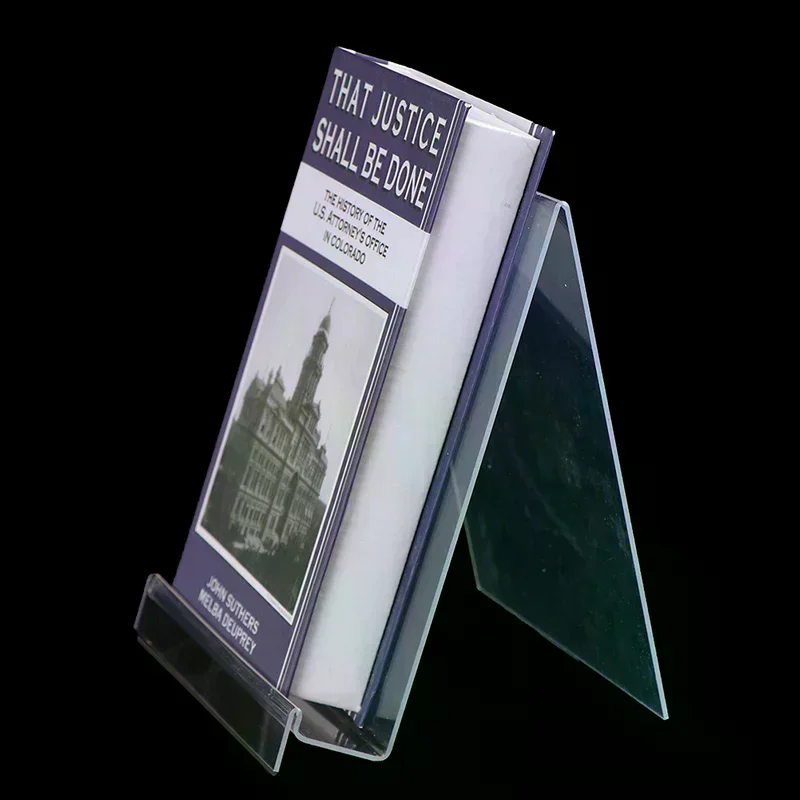Transparent Acrylic Book Display Stand Desktop Book Holder Book Shelf Vertical Book Textbook Display Stand Transparent 1Pcs