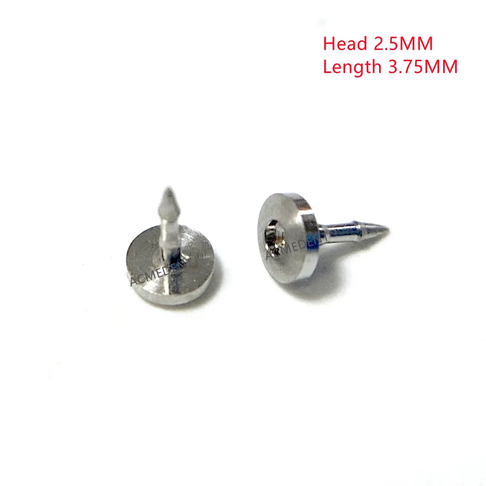 2pcs Dental GBR Bone Tack Titanium Pins Membrane Fixation Stabilization Pin 2.5MM