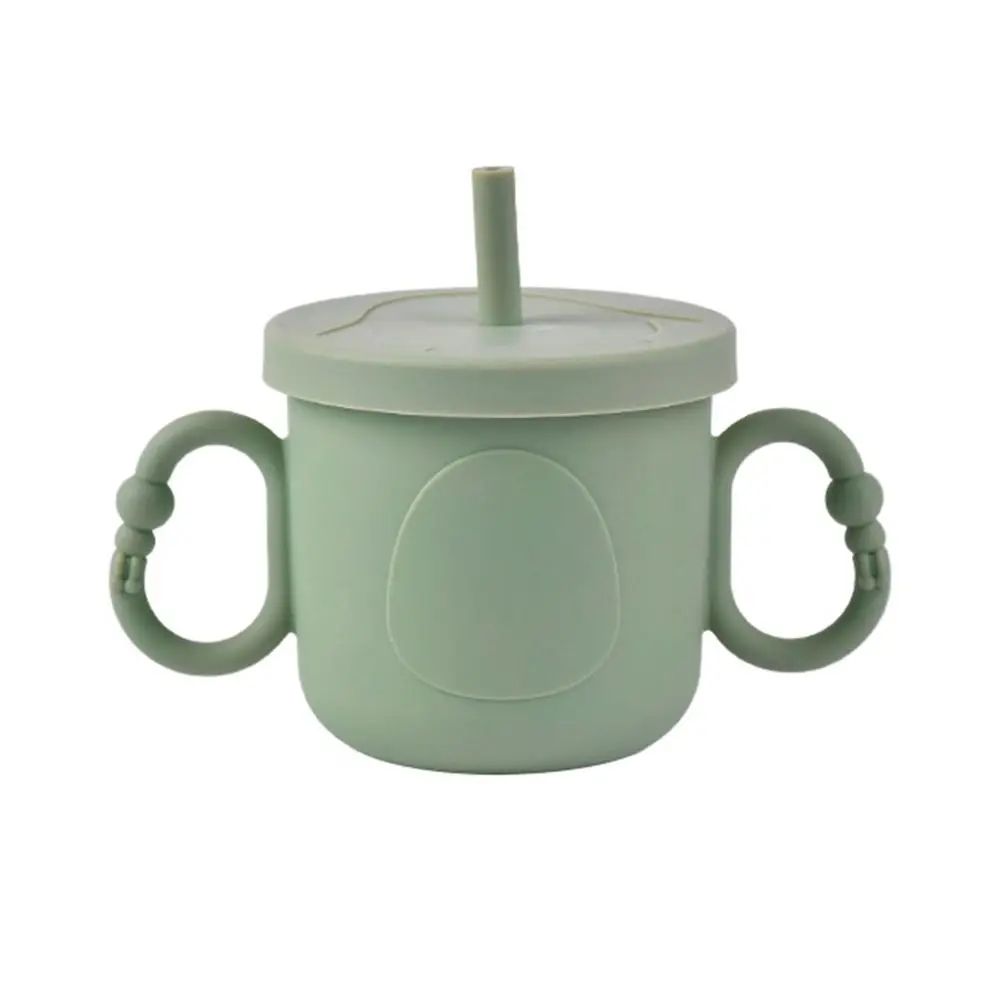 

Подарки, силиконовая детская тренировочная чашка, портативная соломенная бутылка для воды для малышей 200 мл с крышкой и двойной ручкой, соломенная бутылка для воды для малышей