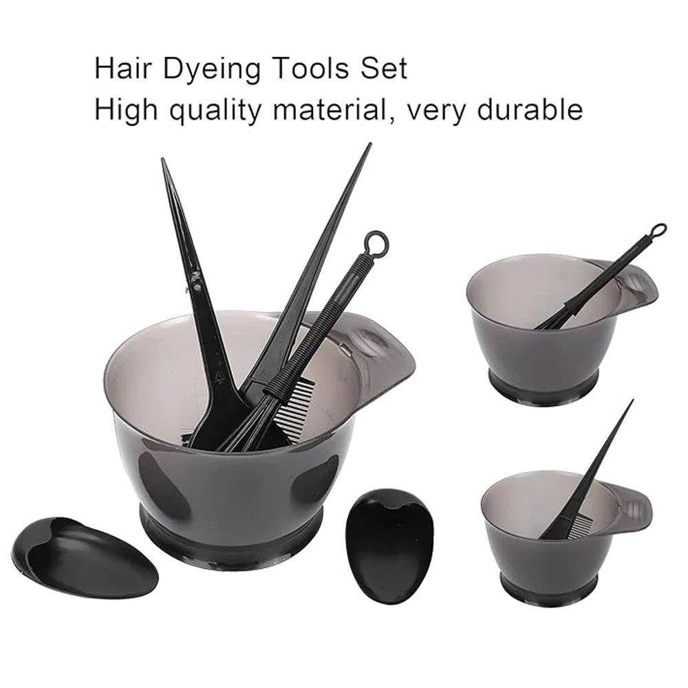 7/9Pcs Black Hair Dyeing Accessories Kit Salon Quality Plastic Coloring Comb Stirring Brush DIY Hair Styling Tools Set