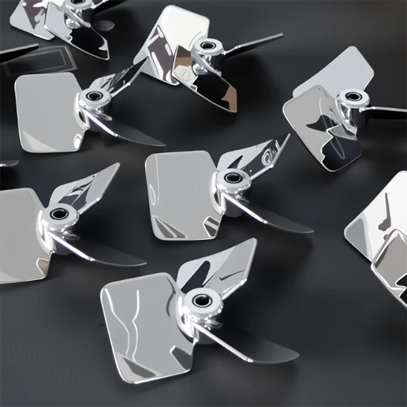 Three-blade high-flow circulating stainless steel stirring paddle and impeller reaction kettle