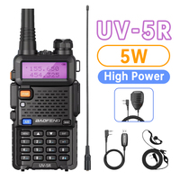 Hot Baofeng UV-5R 5W High Power CB Portable Walkie Talkie Long Range 10km 128CH Dual Band VHF UHF FM uv5r Hunting Two way Radios